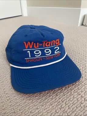 Wu-Tang 1992 Blue Snapback Hat with Orange Embroidery